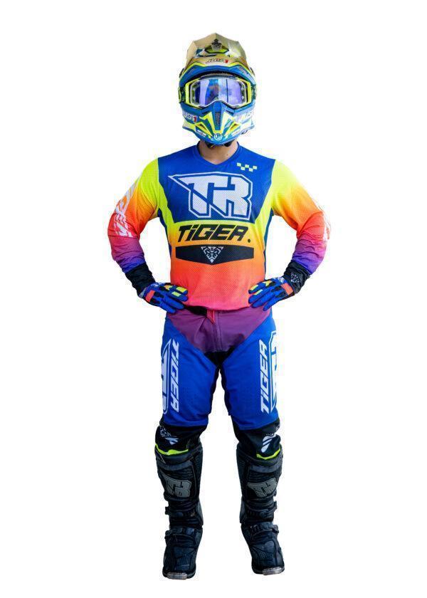 Комплект детский джерси и мотоштаны RSK3.5 KIDS Синий/красный